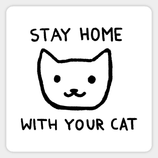 Stay Home With Your Cat Sticker